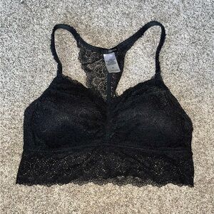 Black Lace Racerback Bralette (M)